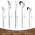 Silverware Set 20 Piece, Wildone Stainless Steel Flatware Set Service for 4, Cutlery Utensil Sets for Home Restaurant, Include Knife Fork Spoon Set, Dishwasher Safe by Wildone