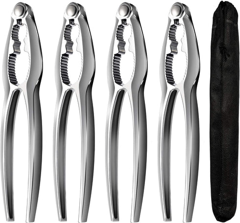 Crab Leg Crackers and Tools, 4 Pack Nut Crackers for Seafood Lobster and Crab Claw