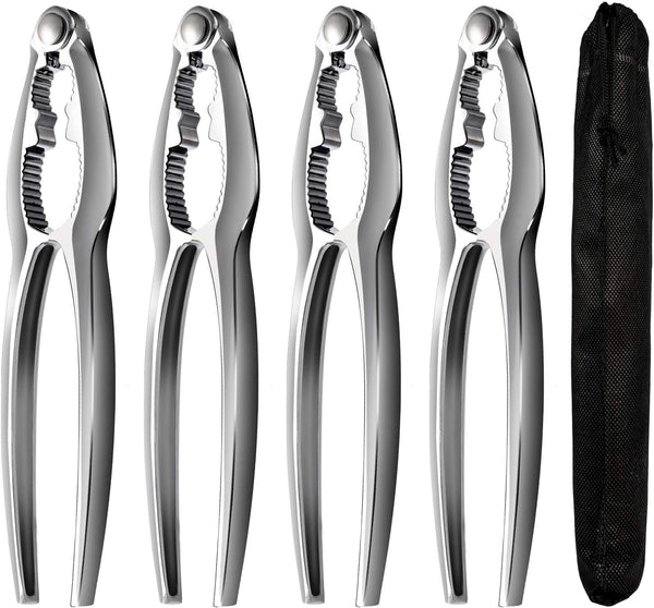 Crab Leg Crackers and Tools, 4 Pack Nut Crackers for Seafood Lobster and Crab Claw