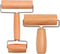 Whaline 2 Pieces Wood Pastry Pizza Roller, Non Stick Wooden Rolling Pin for Home Kitchen Baking (T-Maple and H-Maple)