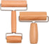 Whaline 2 Pieces Wood Pastry Pizza Roller, Non Stick Wooden Rolling Pin for Home Kitchen Baking (T-Maple and H-Maple)