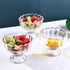 Set of 6 Iced Cream Dessert Bowls, 6oz Vintage Glassware with Heavy Base, Perfect for Sundae, Fruit, Snack, Condiment