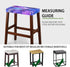 Set 2 Counter Marble Print Bar Stool Covers of Stretch Stool Chair Covers Rectangle Height Bar Stools Slipcovers