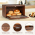 Countertop Sunhoo Bread Box for Kitchen Storage Wooden Breadbox Holder Container Morden Rustic Fresh Bread Keeper