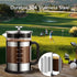 51oz 304 4 QUQIYSO French Press Coffee Maker Stainless Steel French Press with Filter, Heat Resistant Durable, Easy