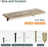 Set 6, 15.7in Brown(fs-40-l) SKYSEN Floating Shelves for Wall of Wood Wall Shelf for Decor, Bathroom, Bedroom, Storage