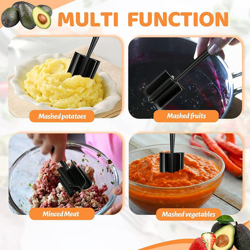 Meat Chopper, Hamburger Chopper, Professional Multifunctional Heat Resistant Nylon Ground Beef Smasher
