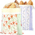 Bread Bags for Homemade Bread, 2 Pack Reusable Beeswax Linen Cotton Sourdough
