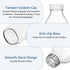8 Pack 32oz KEYWING Glass Milk Bottles with Airtight Lids Reusable, Leak-proof Containers Dishwasher Safe, Food Grade