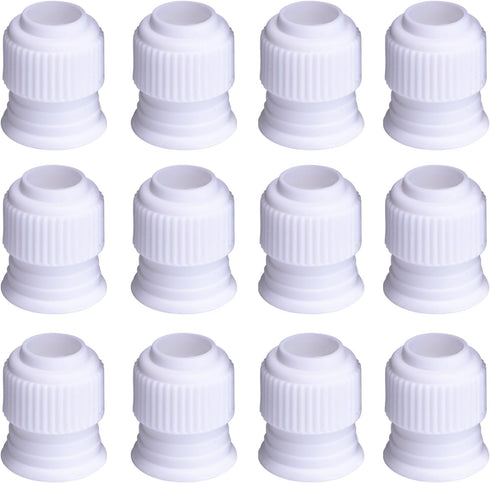 Shappy 12 Pieces Coupler Piping Bag Plastic Standard Couplers, Cake Decorating Pipe Tip for Frosting Icing