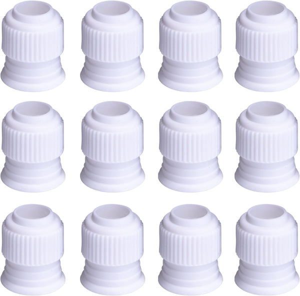 Shappy 12 Pieces Coupler Piping Bag Plastic Standard Couplers, Cake Decorating Pipe Tip for Frosting Icing