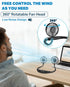Neck Fan, Hand Free Portable Fans for Women, Kids, and Men, Rechargeable Battery Operated Wearable Fan