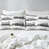 Set 3pcs 1 Manfei Retro Steam Locomotive Twin Size Bedding - with Deep Pocket Fitted Sheet, Flat Sheet, Pillowcase