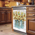 Farm Sunflower Dishwasher Cover Magnet Sticker, Vase Sunflowers Fridge Decal, Farm Style Vinyl Home Appliance Cover