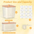 3 Pack Set, efluky Laundry Pods Container & Dryer Sheet Holder Clear Laundry Room Organization Containers with Bamboo