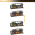 24 386 (4 Pack) SpaceAid Spice Rack with Spice Jars, Spice Labels, Chalk Marker and Funnel, Wood Hanging Seasoning