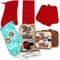Home Collection Chef-Themed Kitchen Mitts, Pot Holder, & Kitchen Towels Set (Red)