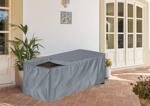 Skyour 420D 48x24x22in) Patio Deck Box Cover Heavy Duty Oxford Waterproof Bench Outdoor Storage Deck Boxes Covers