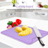 Fdit Chopping Board, Food Grade Silicone Flexible Cutting Board for Home Kitchen Use, Purple