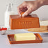 Ceramic Butter Dish with Lid, Large Butter Container for East & West Coast Butter Storage, Porcelain Butter Holder