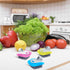 4 Aodaer Pieces Vegetable Brush Potato Scrubber Brush Silicone Hard and Soft Side Fruit Cleaning Tools for Delicate