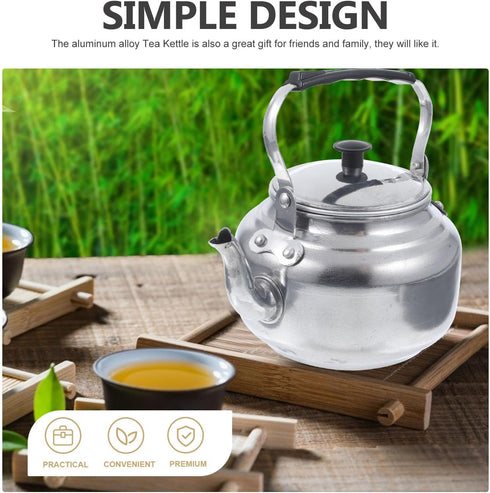 Baluue Metal Teapot, Whistling Water Jug, Stovetop Kettle, Aluminum Alloy Coffee Kettle, Wear-Resistant Kitchen