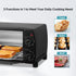 Dominion 4 Slice Toaster Oven Countertop, Retro Compact Design, Multi-Function, 1000 Watts, 30-Minute Timer, Black