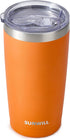 SUNWILL Travel Coffee Tumbler 20 oz - Insulated Mug with Lid, Stainless Steel Cup for Hot and Cold Drinks, Orange