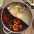 PACKOVE Double Flavor Hot Pot, Divided Stainless Steel Soup Pot, Dual Sided Shabu Shabu Pot for Home