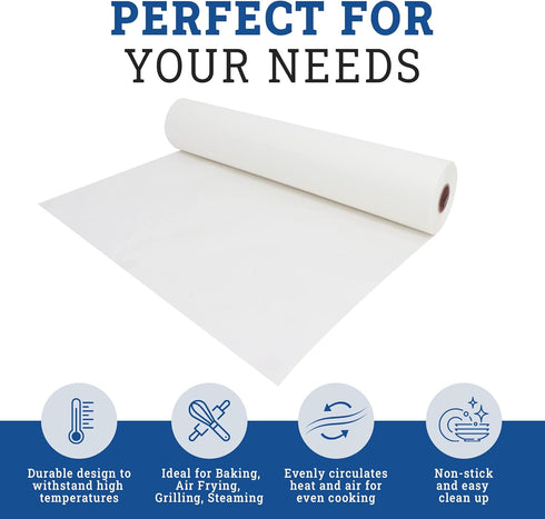 Reli. Parchment Paper Roll (15" x 250 ft) with Dispenser Box, Non-Stick Baking Paper for Air Fryer, Grilling