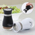 Lonffery Salt and Pepper Shakers Set - Salt Containers for Gifts, Kitchen Decor, Home, RV, Camp, BBQ, 4 oz Farmhouse Spice Dispenser with Glass Bottom, Black and White, Set of 2 by Lonffery