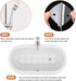 24 PCS Non-Slip Bathtub Stickers, Safety Shower Treads Adhesive Appliques with Premium Scraper
