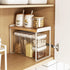 Mitus Counter, Counter, 16" Shelf Organizer and Storage, Tiered Wood Cabinet Rack for The Kitchen Bathroom Pantry