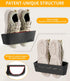 DegMongee 4PCS Wall Mounted Shoe Rack with Sticky Hanging Strips, No Drilling Wall Shoe Rack, Space Saving Shoe Stand