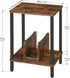 2-Tier 100 Albums, FG05RS01 HOOBRO Small End Table, Record Player Stand Vinyl Record Turntable Stand with Storage up