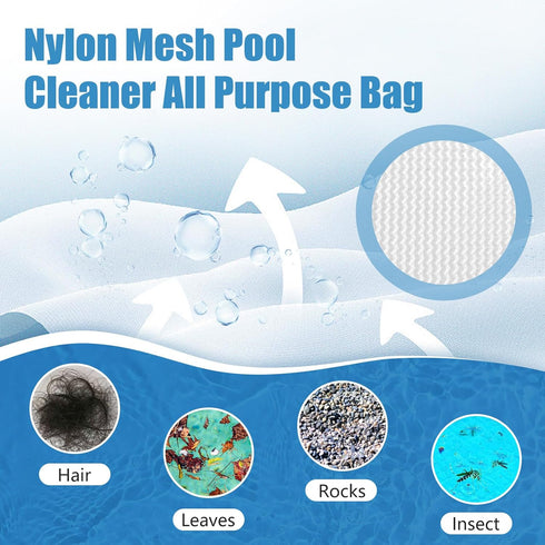 280, 480 K13 K16-2 Pack Pool Spa Zipper Bag Replacement for Zodiac Polaris Pool Cleaner Zippered All Purpose