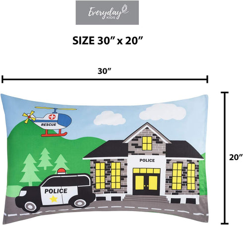 Everyday Kids 2-Pack Standard Size Pillowcases, Fit Pillows 20 x 26”, 100% Soft Breathable Microfiber