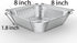 WANBAO 50 Pcs Disposable Aluminum Baking Pans, Square 8'' X 8'' X 2'' Inch for Meal Prep and Catering