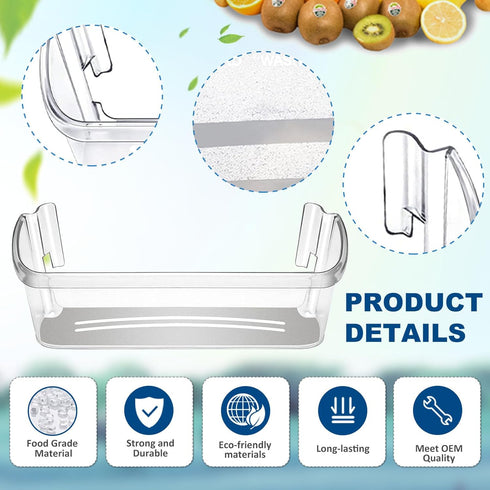 UPGRADED 240323002 Refrigerator Door Bin Shelf, Compatible with Frigidaire & Kenmore, Replacement Parts for Bottom