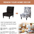 Armless Eco-Ancheng Chair Slipcover - Removable, Washable, Printed Accent Chairs for Living & Dining Room
