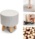Round Padded Ottoman Foot Rest Stool - Versatile and Comfortable