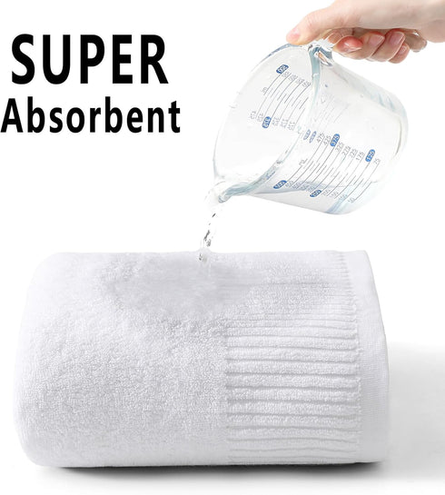 27.5x55 Inches Set 6 100 650GSM 6pieces) YTYC Luxury Bath Towels of Large, Percent Cotton Super Absorbent Soft Shower