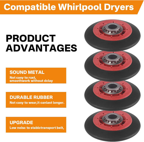 Compatible Dryer Repair Kit for Maytag and Whirlpool Dryers, MEDX550XW0, WED70HEBW0, MGD5801TW0, WED8500DW2