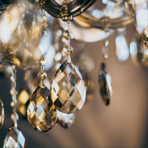 K9 6 Pack 38mm PATIKIL Crystal Pendants Teardrop Beads, Chandelier Prisms Parts Hanging Beads DIY Lamp for Arts Crafts