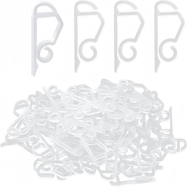 Kihanyoh Christmas Light Clips, White Gutter Hooks Outside String Lights Clips Weatherproof Outdoor
