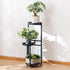 CHPHI 3 Tier Plant Stand, Tall Metal Shelf Holder for Indoor, Outdoor