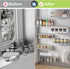 IYEBAU 9 Pack Magnetic Spice Rack for Refrigerator, Magnetic Fridge Shelves W/Adjustable Paper Towel Holder, Hook Rack