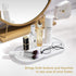 Luxspire Vanity Tray, Oval Toilet Tank Storage Tray for Bathroom Countertop Organization, Medium Marble White