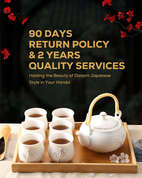 Set, Set 1 Set, 6 1 1 Sets Dujust Japanese Tea White Porcelain Tea with Teapot Tea Cups, Tea Tray, Stainless Infuser