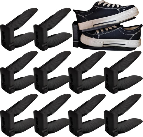 Generic Shoe Slots Organizer, Shoe Stackers Space Saver, Adjustable Double Layer Stack Shoe,